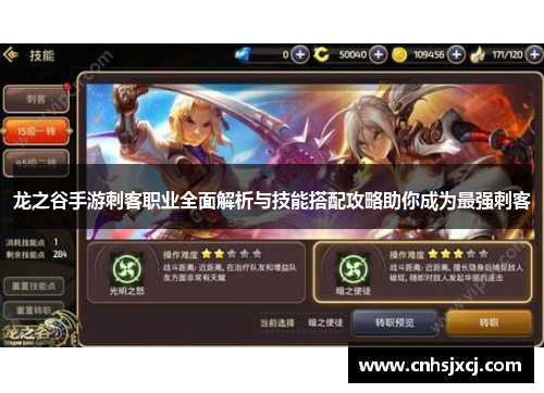 龙之谷手游刺客职业全面解析与技能搭配攻略助你成为最强刺客